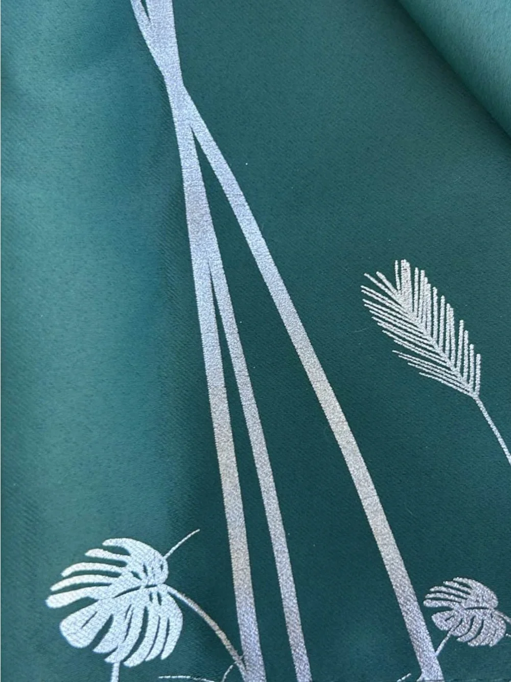2 blackout panel curtains silver leaf 52 x 84”